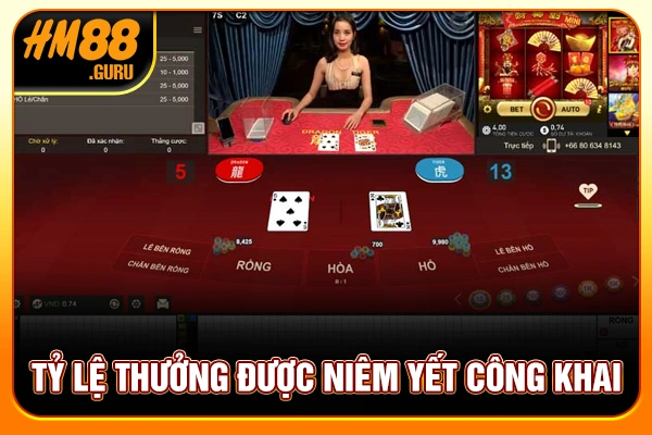 Tỷ lệ thưởng được niêm yết công khai Tỷ lệ thưởng được niêm yết công khai